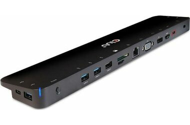 CLUB3D UNIVERSAL USB-C Docking Station 65W  černá / dokovací stanice / výstup max 65W / VGA+HDMI+DP / USB / 3.5mm jack