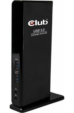 CLUB3D CSV-3242HD Dokovací stanice USB 3.0 dual Display černá / USB 3.0 / HDMI / DVI / RJ-45 / 4xUSB / optický vstup 