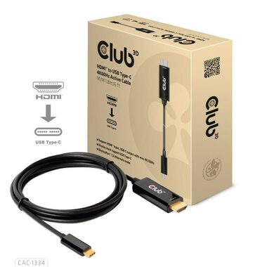 CLUB3D CAC-1334 aktivní kabel HDMI na USB-C M/M černá 1.8m / 4K 60Hz 