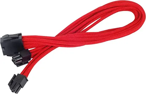 SilverStone kabel 8-pin EPS > 4+4-pin ATX/EPS 30 cm červená