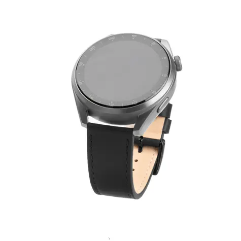 FIXED Leather Strap Kožený řemínek s šířkou 20mm pro smartwatch černá