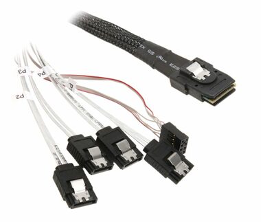 SilverStone SST-CPS03 kabel SAS mini 36-pin > 4x SATA 50cm černá