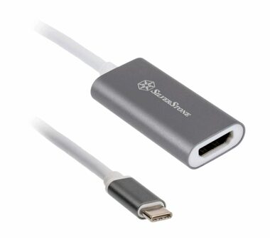 SilverStone SST-EP07C-E USB-C - HDMI 2.0b 10cm šedá