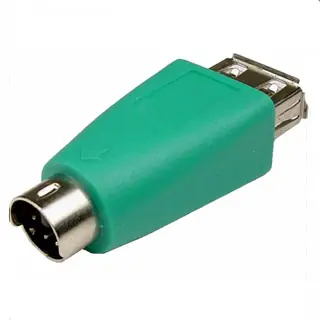 MicroConnect PS2 adaptér USB 2.0 (M) - PS2 Mini Din (F) zelená 