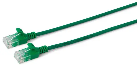 MicroConnect CAT6 U/UTP SLIM 0.15m zelená / PVC