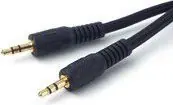 MicroConnect Slim audio kabel 3-pin Jack 3.5mm - Jack 3.5mm 0.5m černá
