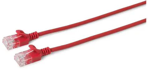 MicroConnect CAT6 U/UTP SLIM 0.5m červená / PVC