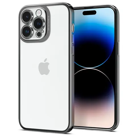 Spigen Optik Crystal pouzdro pro Apple iPhone 14 Pro chrome šedá
