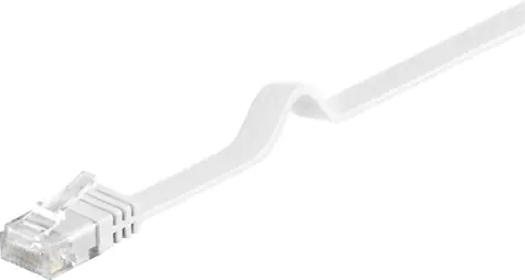 MicroConnect CAT6 U/UTP FLAT 0.5m bílá / PVC