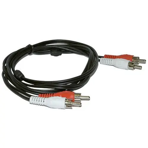 MicroConnect Stereo kabel 2x RCA (M) - 2x RCA (M) 5m černá