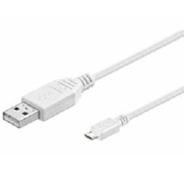 MicroConnect kabel USB2.0 A (M) - microUSB B (M) 1m bílá / 480Mbit/s