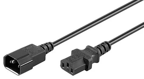 MicroConnect Prodlužovací kabel C14 - C13 1.8m černá