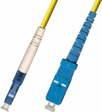 MicroConnect Optical Fibre Cable LC/SC Singlemode simplex OS2 1m žlutá