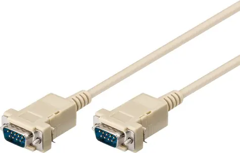 MicroConnect sériový kabel RS-232, D-SUB 9-pin (M) - D-SUB 9-pin (M) 2m bílá
