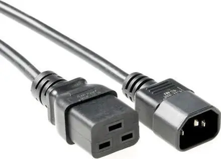 MicroConnect Prodlužovací kabel C19 - C14 0.5m černá