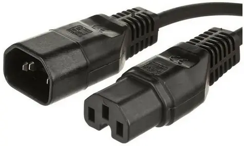 MicroConnect Prodlužovací kabel C14 - C15 1m černá