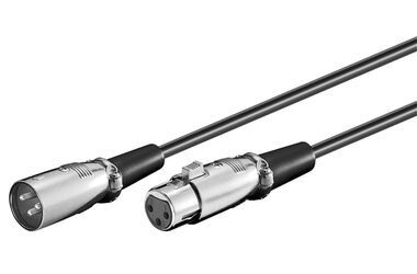 MicroConnect XLR kabel XLR (M) - XLR (F) 0.5m černá