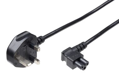 MicroConnect Power Cord zahnutý UK Typ G - C5 1.8m černá / Anglická koncovka