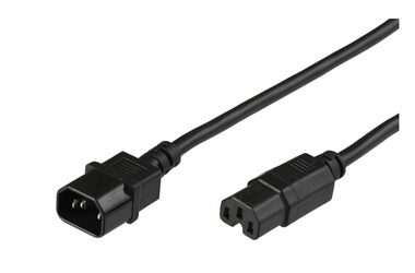 MicroConnect Prodlužovací kabel C14 - C15 1.5m černá