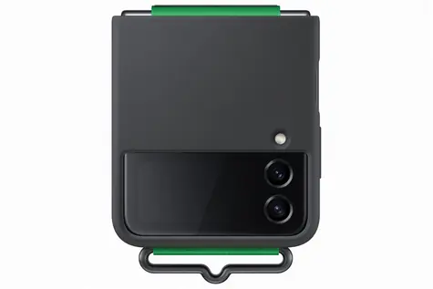 SAMSUNG Silicone Cover Silikonový kryt s poutkem pro Samsung Galaxy Z Flip4 černá
