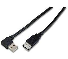 MicroConnect kabel USB2.0 A (F) - USB2.0 A 90° úhel (M) 1.5m černá / 480Mbit/s