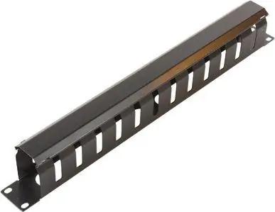 MicroConnect kovový držák pro správu kabeláže 19" pro 1U rack černá