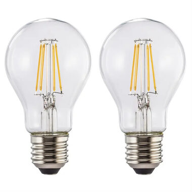 Xavax 112903 LED Filament žárovka / E27 / 806 lm (nahrazuje 60 W) / teplá bílá / čirá / 2 ks v krabičce