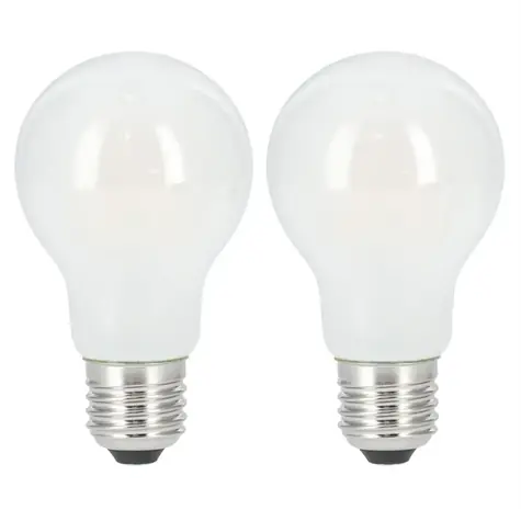 Xavax 112904 LED Filament žárovka / E27 / 806 lm (nahrazuje 60 W) / teplá bílá / matná / 2 ks v krabičce