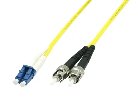 MicroConnect Optical Fibre Cable LC/ST Singlemode duplex OS2 7m žlutá