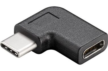 MicroConnect pravoúhlý adaptér USB-C M-F černá / 10Gb/s / 4K @ 60Hz