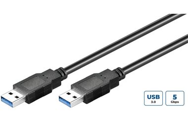 MicroConnect kabel USB3.0 A (M) - USB3.0 A (M) 5m černá / 5000Mbit/s