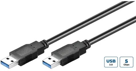 MicroConnect kabel USB3.0 A (M) - USB3.0 A (M) 5m černá / 5000Mbit/s