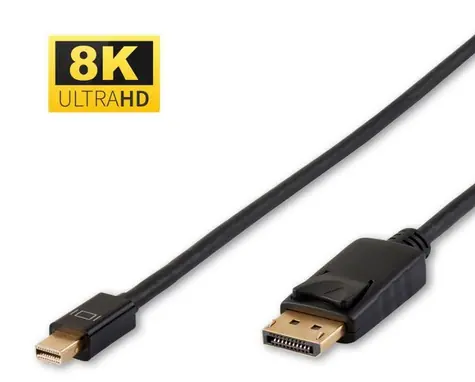 MicroConnect Kabel Mini DisplayPort 1.4 (M) - DisplayPort (M) 1m černá