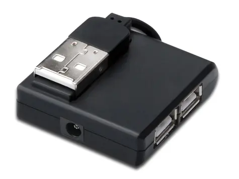 MicroConnect USB2.0 High-speed hub 4portový černá / 4x USB2.0 / 400Mbit/s