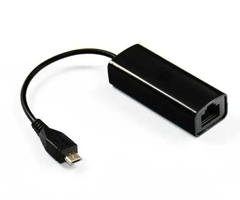 MicroConnect Adaptér micro USB (M) - RJ-45 (F) černá
