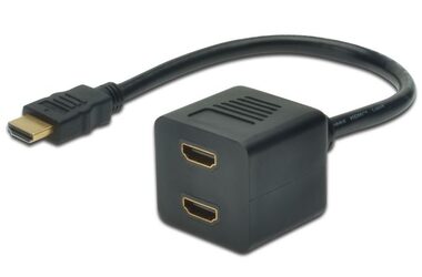 MicroConnect Y-splitter HDMI (M) - 2x HDMI (F) černá