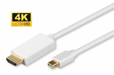 MicroConnect kabel Mini DisplayPort 1.2 (M) - HDMI (M) 1m bílá / 4K