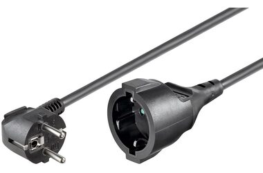 MicroConnect Prodlužovací kabel Schuko s bezpečnostní zástrčkou M-F 10m černá