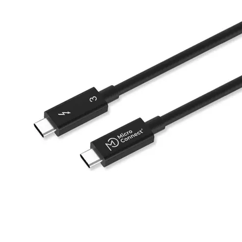 MicroConnect kabel Thunderbolt 3 0.5m černá / 40Gbits/s
