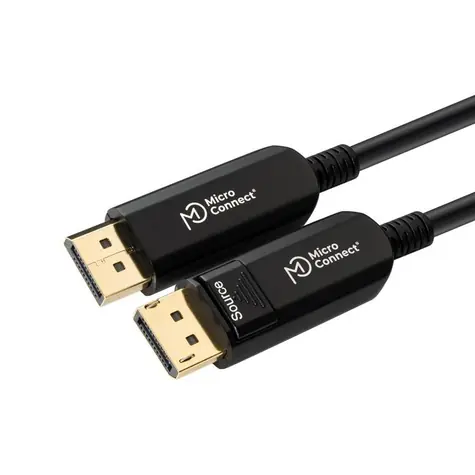 MicroConnect Premium Optic Fiber DisplayPort Kabel v1.4 20m černá / 4K / HDCP / 32.4Gbit/s