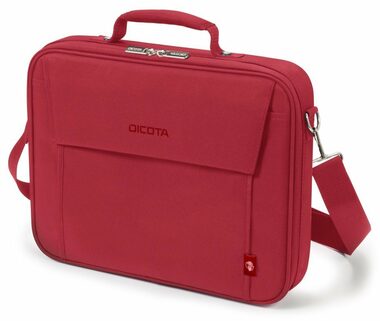 DICOTA Eco multi BASE 15-17.3" červená / brašna na notebook / Polyester+recyklovaný plast