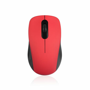 MODECOM MC-WM10S černo-červená / bezdrátová optická myš / 1600DPI / USB nano 2 / 3 tlačítka 
