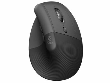 Logitech Lift (Business) černá / Ergonomická myš / USB přijímač + Bluetooth / pouze pro praváky