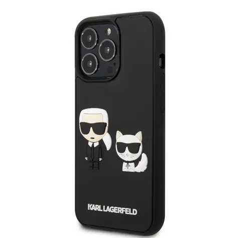 Karl Lagerfeld and Choupette 3D Kryt pro Apple iPhone 13 Pro černá