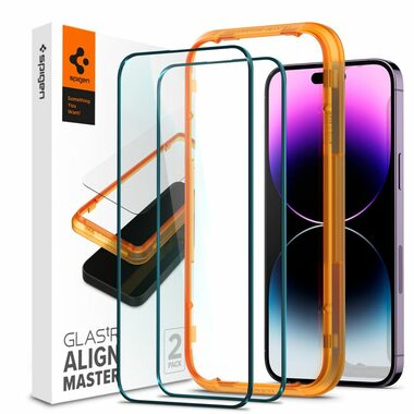 Spigen tR Align Master 2P FC ochranné sklo pro iPhone 14 Pro Max černá 2ks