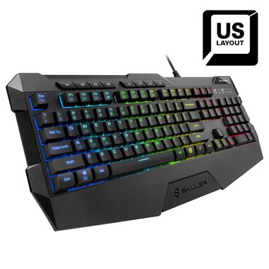 Sharkoon Skiller SGK4 černá / herní klávesnice / RGB / drátová / US Layout