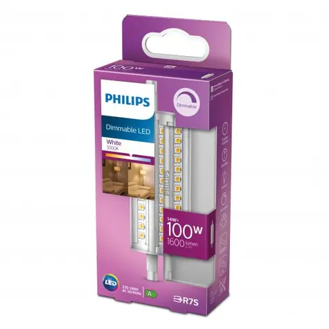 Philips LED R7S 118mm 14W-100W / 3000K / stmívatelná