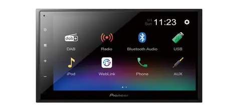 Pioneer DMH-A340DAB / Autorádio / 2DIN / FM/DAB/DAB+ / 6.8" LCD / USB / Bluetooth