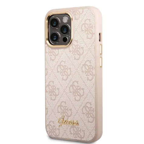 GUESS PC/TPU 4G Metal Camera Outline Zadní Kryt pro Apple iPhone 14 Pro růžová