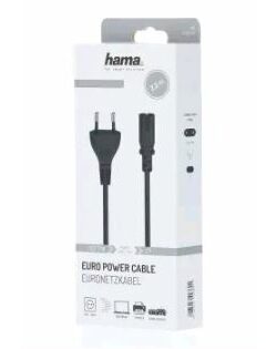 Hama 200733 kabel síťový napájecí euro vidlice černá / 2.5m